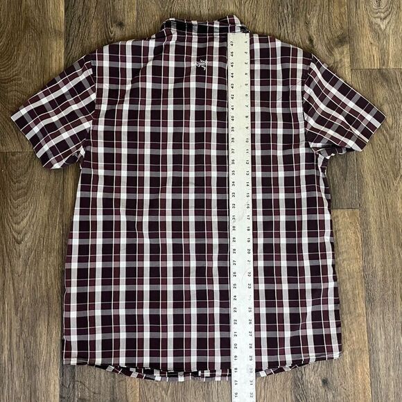 Arc'teryx Mens Size XL Brohm Plaid Cotton Short Sleeve Button Down Shirt Casual - Picture 12 of 12